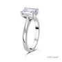 Platinum Emerald Cut Lab Grown Diamond Solitaire Engagement Ring