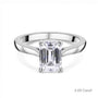 Platinum Emerald Cut Lab Grown Diamond Solitaire Engagement Ring