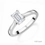 Platinum Emerald Cut Lab Grown Diamond Solitaire Engagement Ring