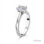 Platinum Emerald Cut Lab Grown Diamond Solitaire Engagement Ring