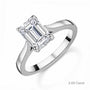Platinum Emerald Cut Lab Grown Diamond Solitaire Engagement Ring