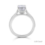 Platinum Emerald Cut Lab Grown Diamond Solitaire Engagement Ring