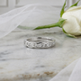 Platinum Marquise and Diamond Band Ring