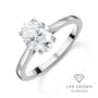 Platinum Oval Cut Lab Grown Diamond Solitaire Engagement Ring