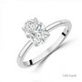 Platinum Oval Cut Natural Diamond Talon Claw Solitaire Engagement Ring