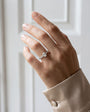 Platinum Oval Natural Diamond Four Claw Engagement Ring With Diamond Shoulders