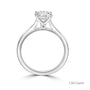 Platinum Round Brilliant Cut Lab Grown Diamond High Set Solitaire Engagement Ring