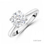 Platinum Round Brilliant Cut Lab Grown Diamond High Set Solitaire Engagement Ring
