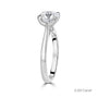 Platinum Round Brilliant Cut Lab Grown Diamond High Set Solitaire Engagement Ring