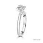 Platinum Round Brilliant Cut Lab Grown Diamond High Set Solitaire Engagement Ring