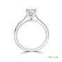 Platinum Round Brilliant Cut Lab Grown Diamond High Set Solitaire Engagement Ring