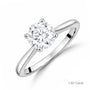 Platinum Round Brilliant Cut Lab Grown Diamond High Set Solitaire Engagement Ring