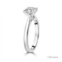 Platinum Round Brilliant Cut Lab Grown Diamond High Set Solitaire Engagement Ring