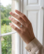 Platinum Round Brilliant Cut Natural Diamond High Set Solitaire Engagement Ring