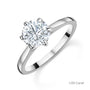 Platinum Round Brilliant Cut Natural Diamond Six Claw Solitaire Engagement Ring