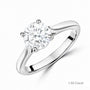 Platinum Round Brilliant Cut Natural Diamond Solitaire Engagement Ring