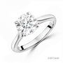 Platinum Round Brilliant Cut Natural Diamond Solitaire Engagement Ring