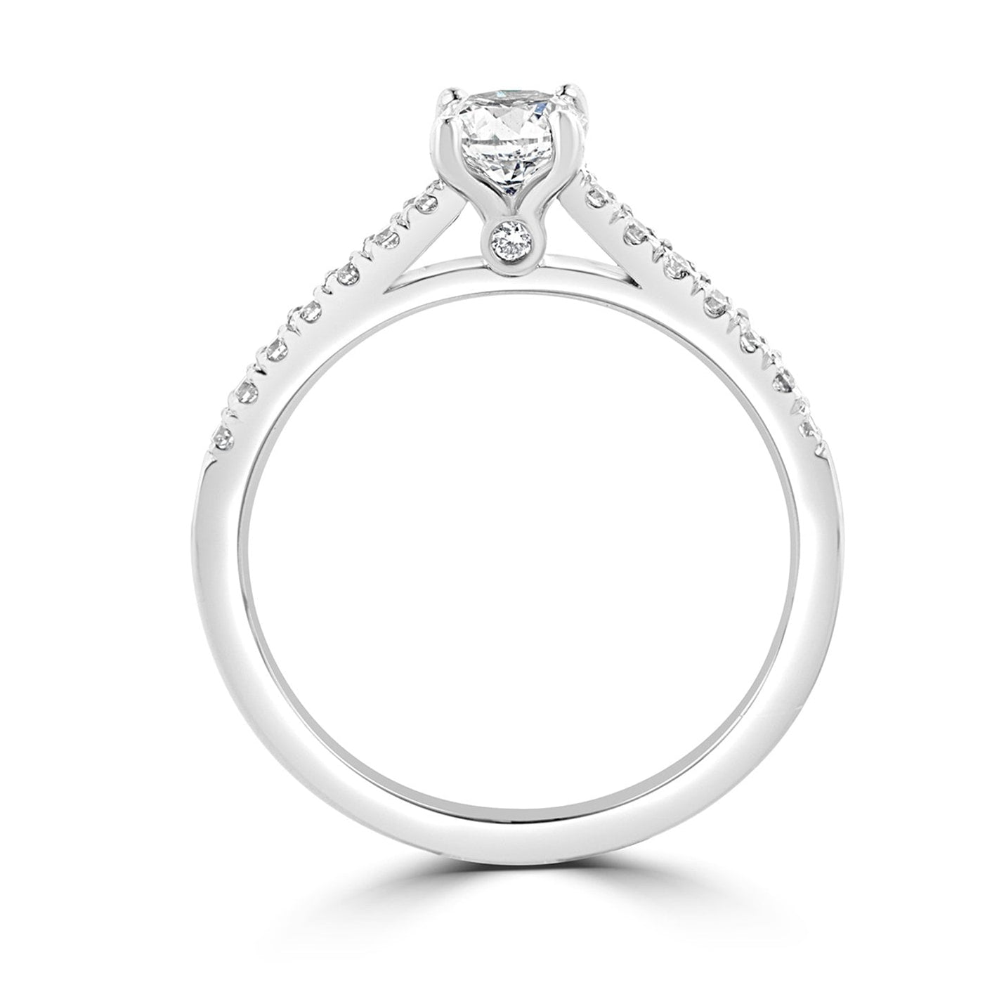 Platinum Round Diamond Half Carat Engagement Ring 
