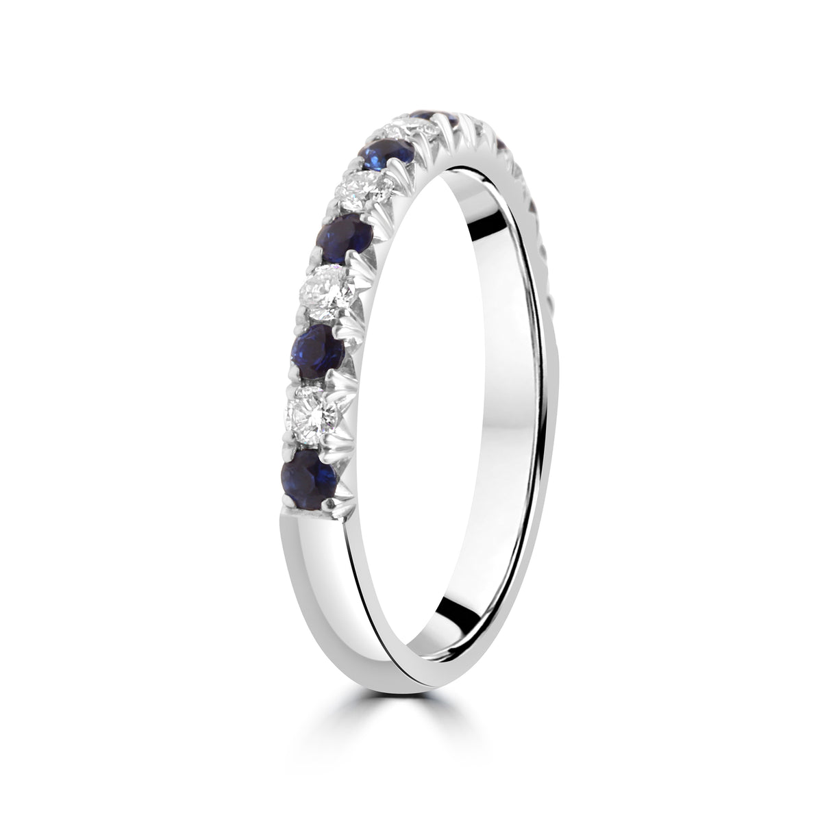 Platinum Sapphire & Diamond Eternity Ring