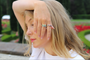 Platinum Seven Stone Emerald and Diamond Eternity Ring