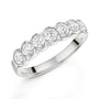 Platinum Seven Stone Rubover Diamond Set Eternity Ring 0.73ct