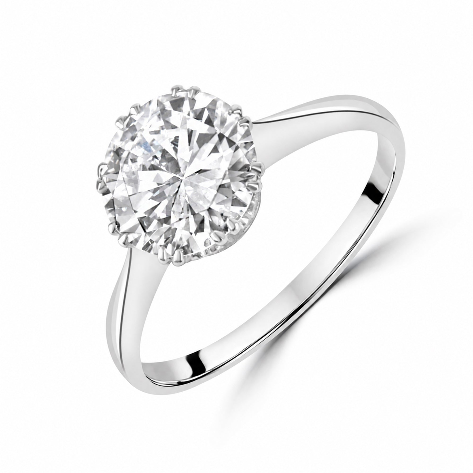 Platinum Solitaire Diamond Approx 2.00–2.20ct Pre-Owned Ring