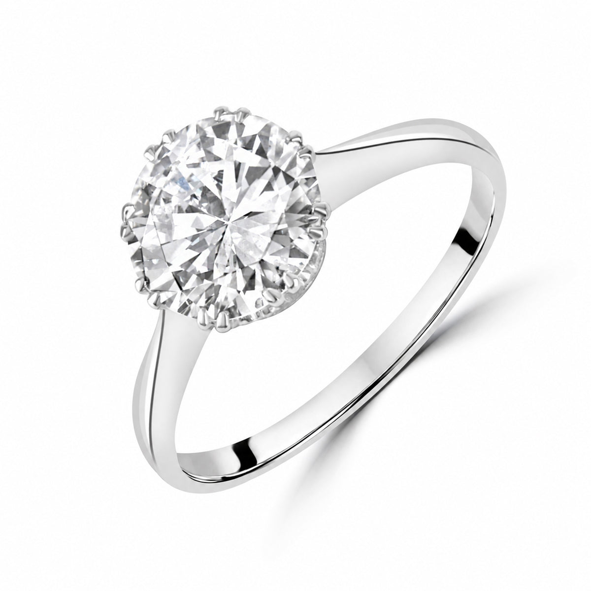 Platinum Solitaire Diamond Approx 2.00–2.20ct Pre-Owned Ring