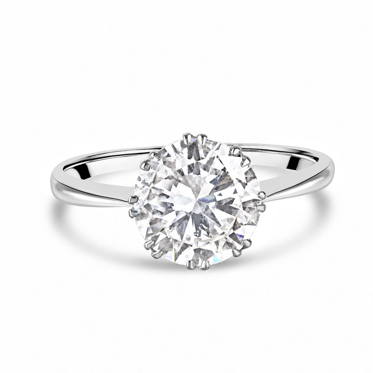 Platinum Solitaire Diamond Approx 2.00–2.20ct Pre-Owned Ring