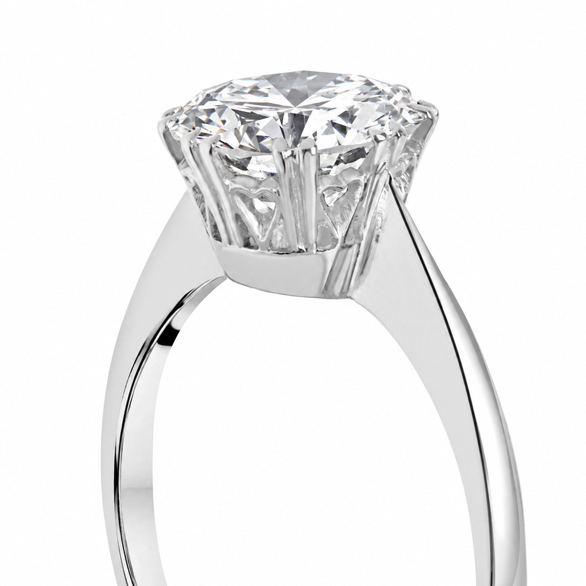 Platinum Solitaire Diamond Approx 2.00–2.20ct Pre-Owned Ring