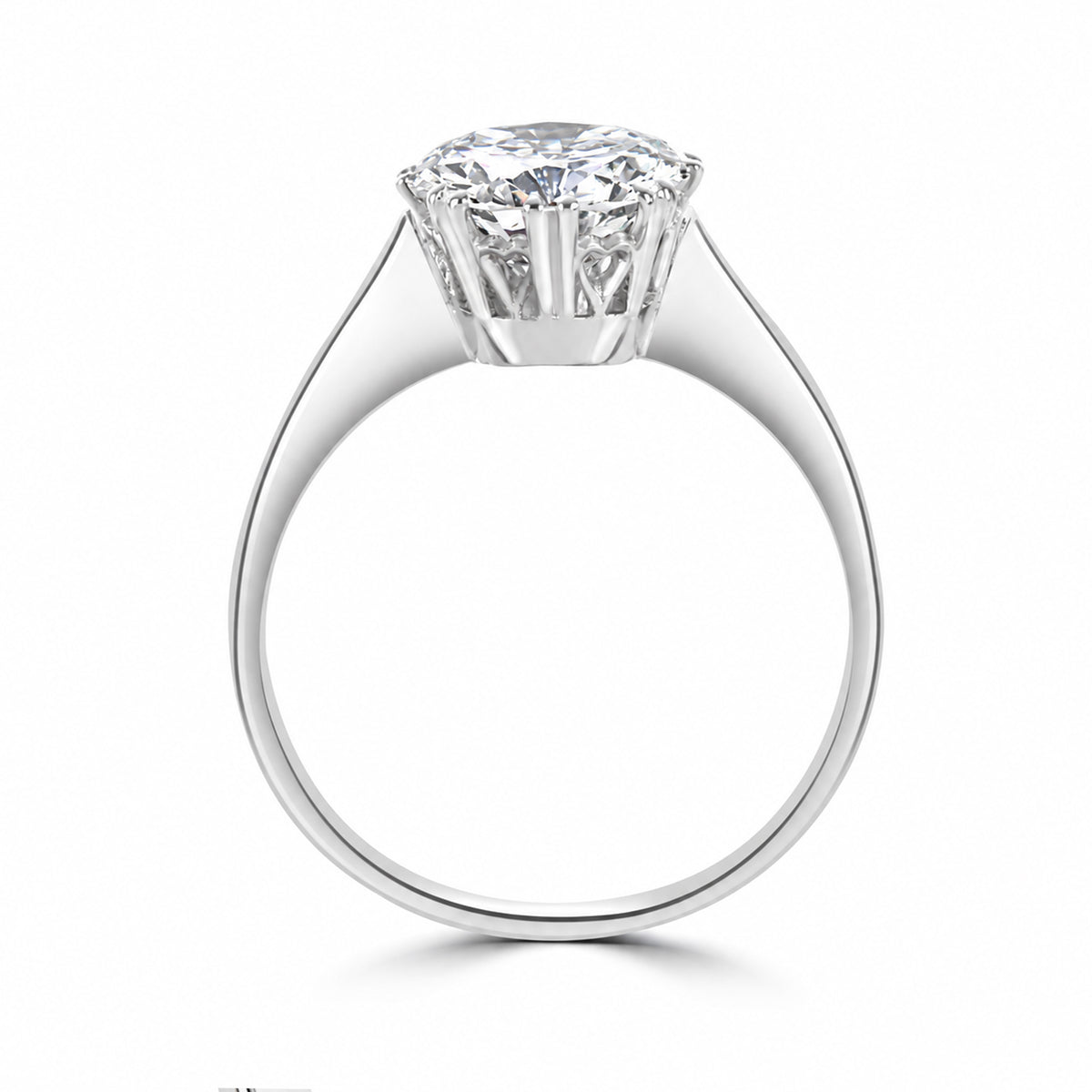 Platinum Solitaire Diamond Approx 2.00–2.20ct Pre-Owned Ring