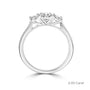 Platinum Three Stone Oval Cut Lab Grown Diamond Engagement Ring