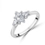 Platinum Unique Marquise, Pear and Round Diamond Ring