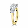 Platinum and 18ct Yellow Gold Five Stone Radiant Cut Diamond Ring
