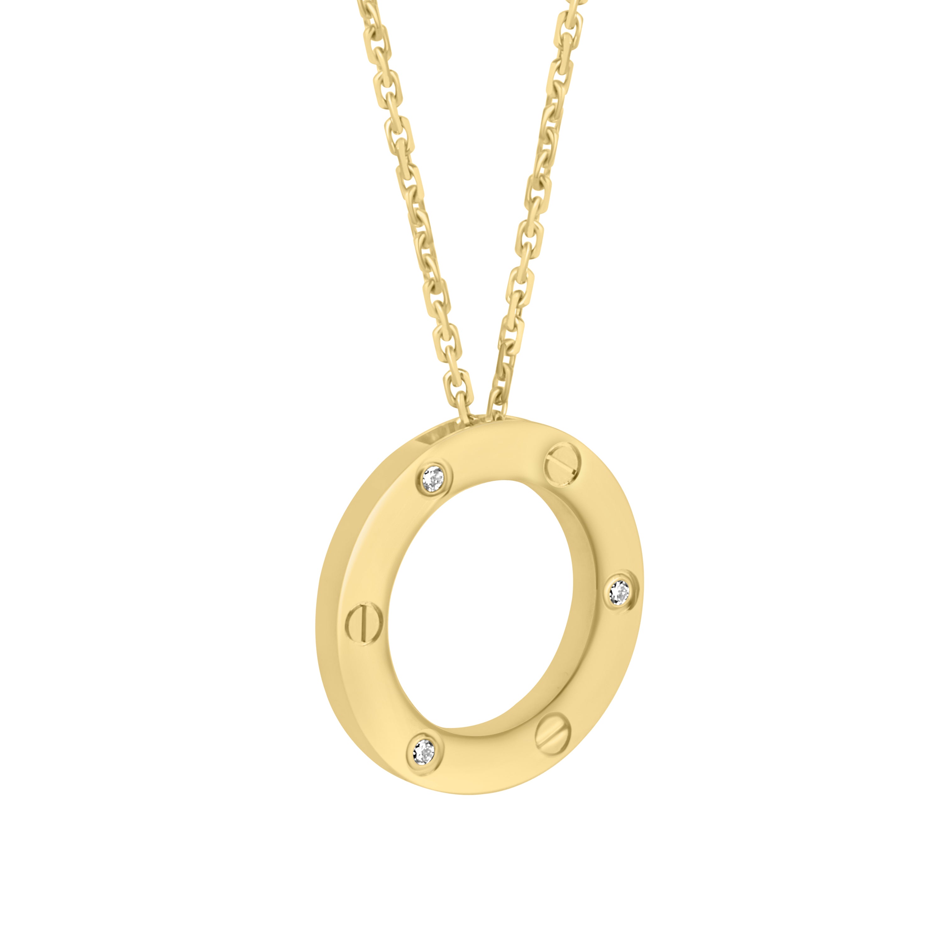 Pre-Owned 18ct Gold Cartier Diamond 'Love' Necklace 18 Inch
