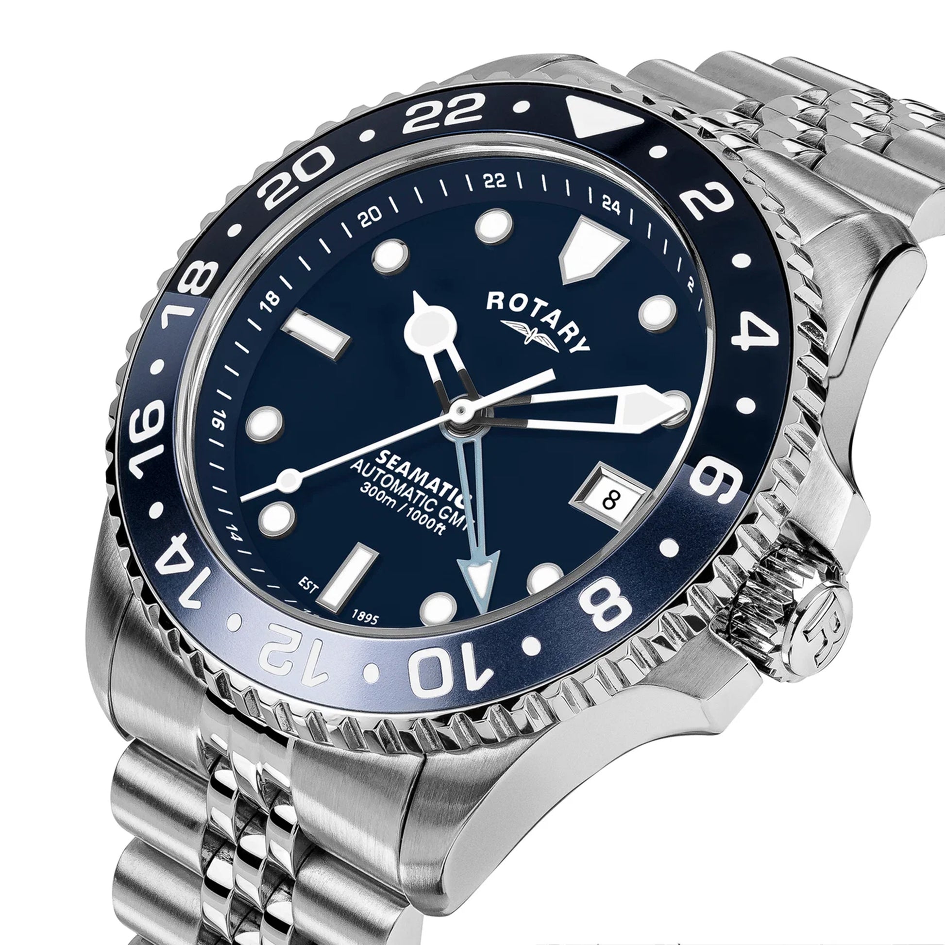Rotary Seamatic 300 GMT Blue Dial Automatic Watch