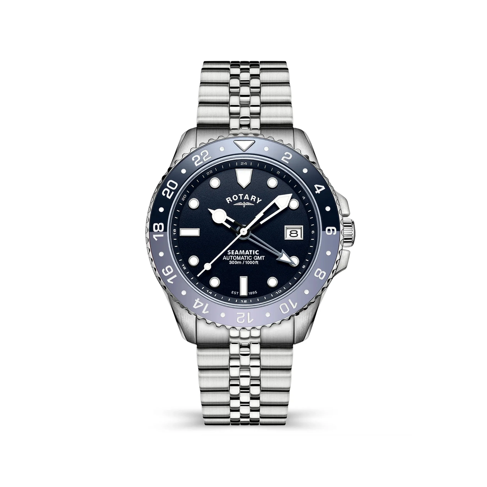 Rotary Seamatic 300 GMT Blue Dial Automatic Watch
