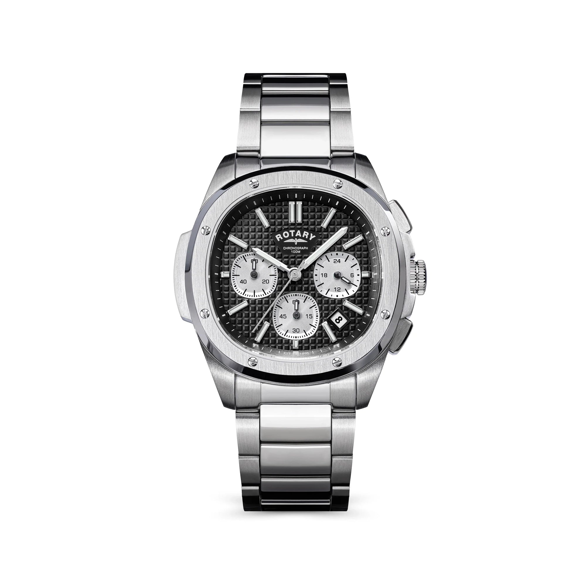 Rotary Apex100 Chronograph Black Dial Watch