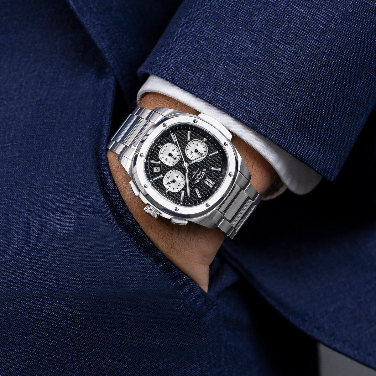 Rotary Apex100 Chronograph Black Dial Watch