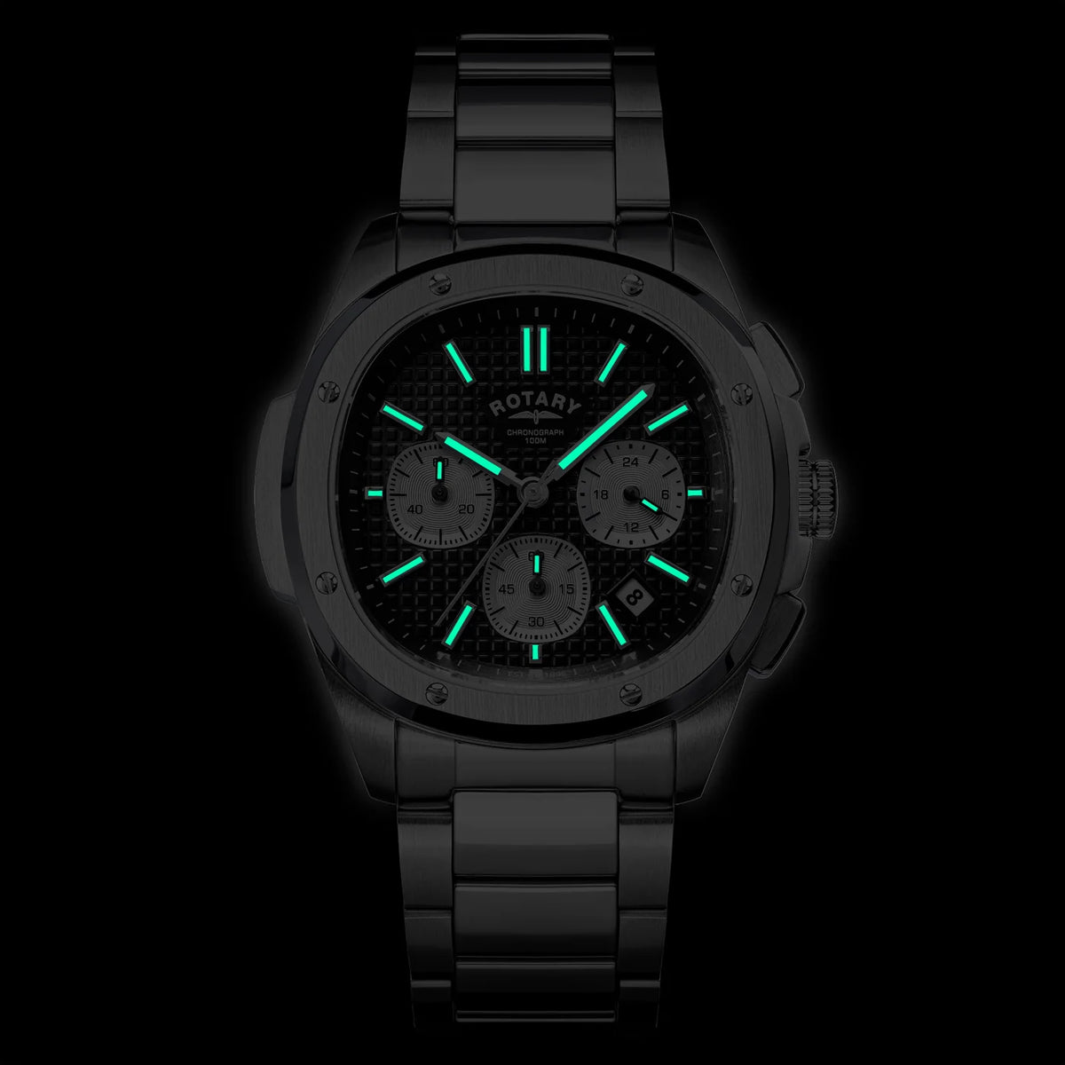 Rotary Apex100 Chronograph Black Dial Watch