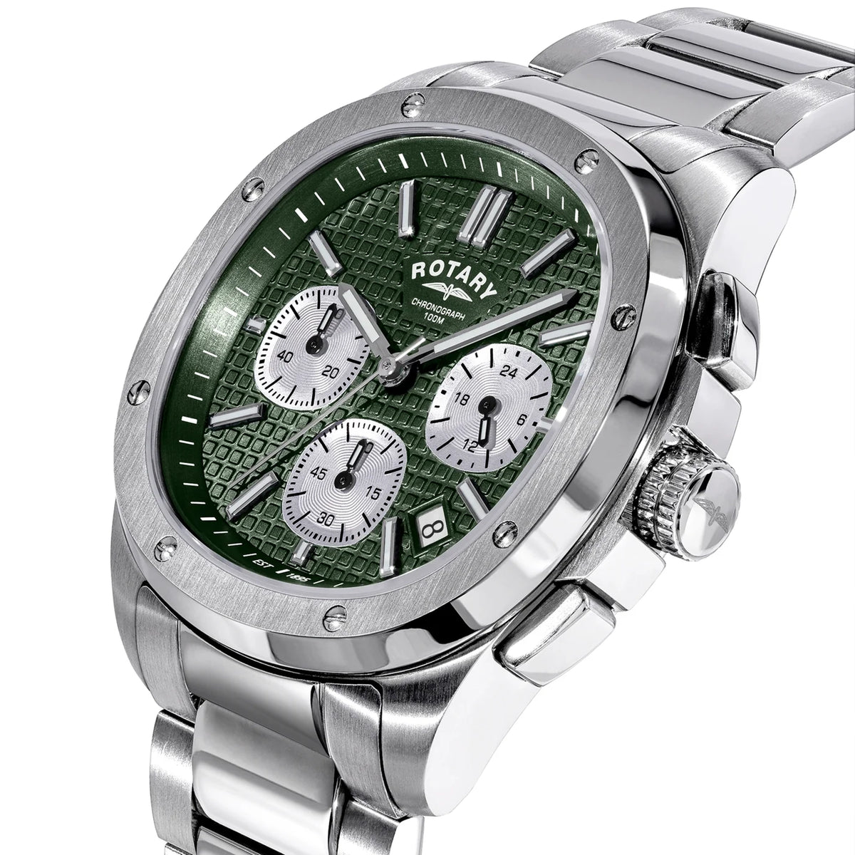 Rotary Apex100 Chronograph Green Dial Watch