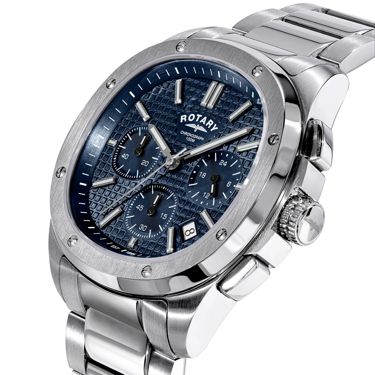 Rotary Apex100 Chronograph Blue Dial Watch