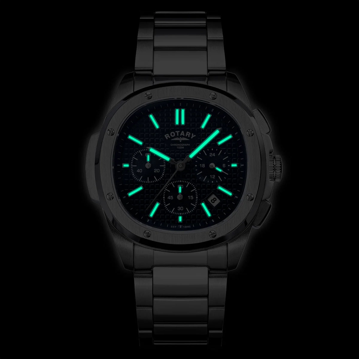 Rotary Apex100 Chronograph Blue Dial Watch
