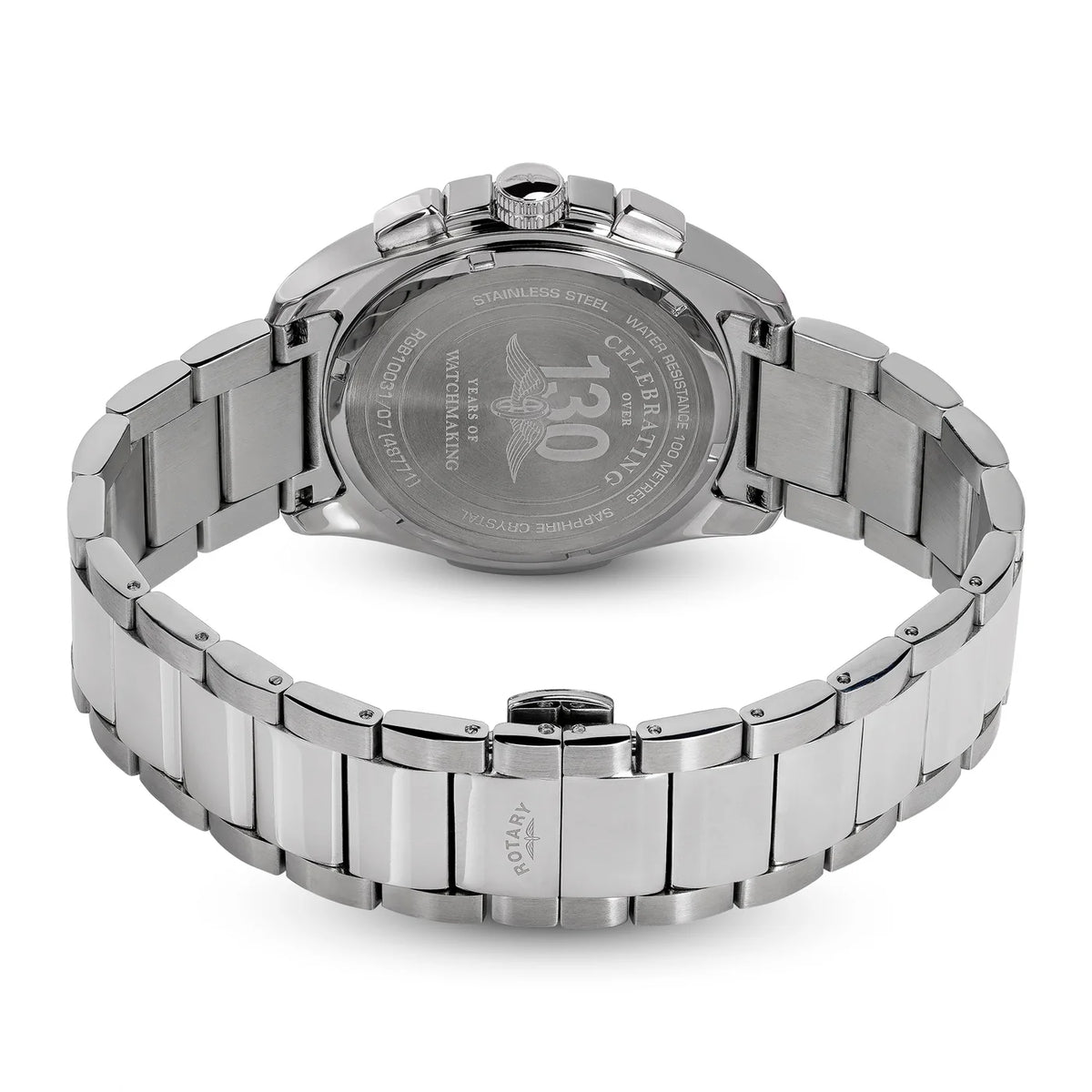 Rotary Apex100 Chronograph Silver Dial Watch