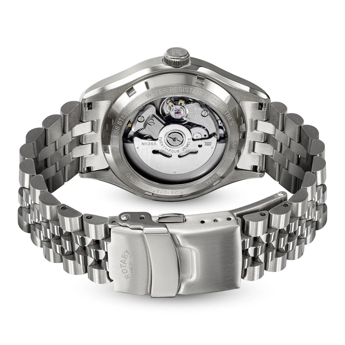 Rotary Seamatic 100 GMT Automatic Watch With Black Dial