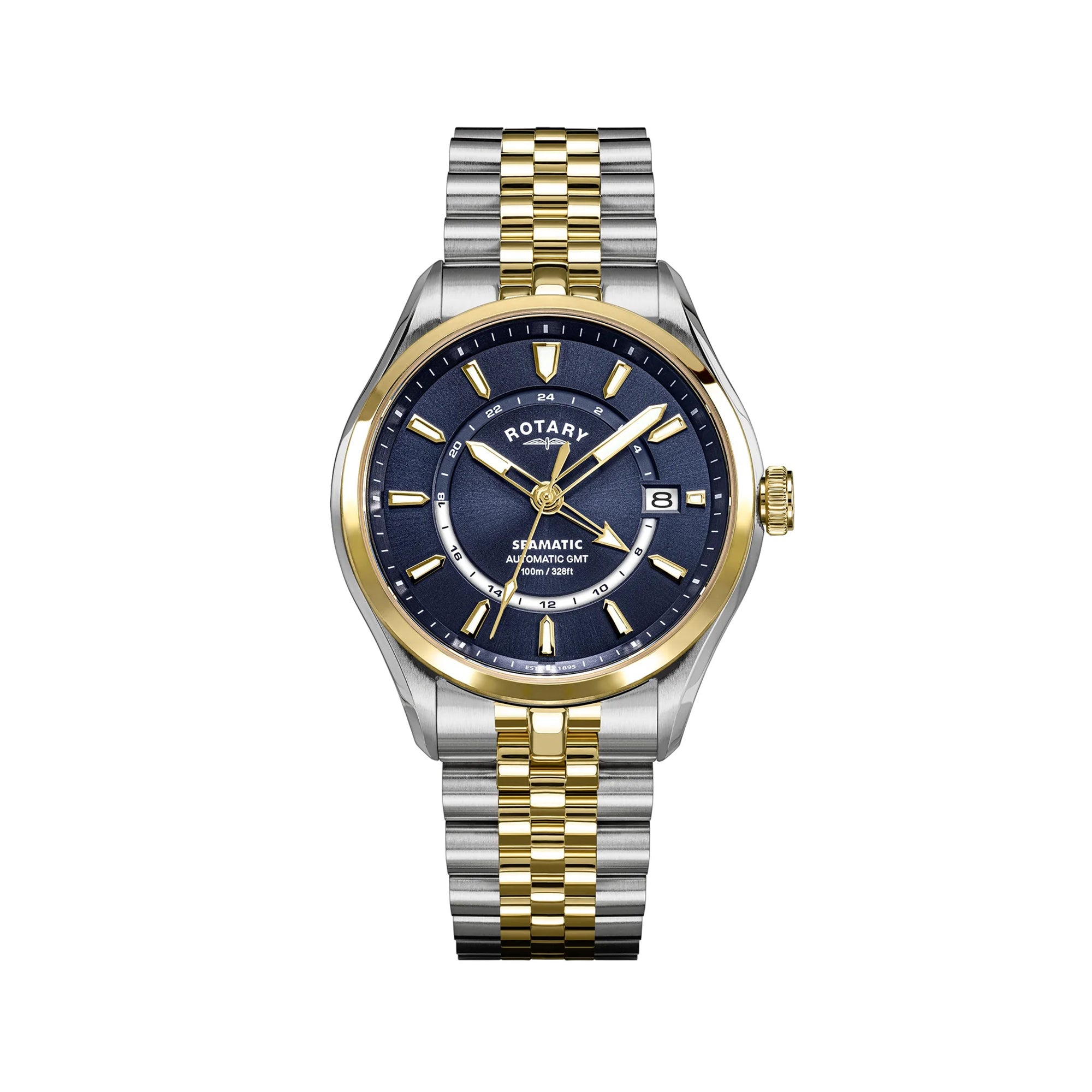 Rotary Seamatic 100 GMT Automatic Blue Dial Watch