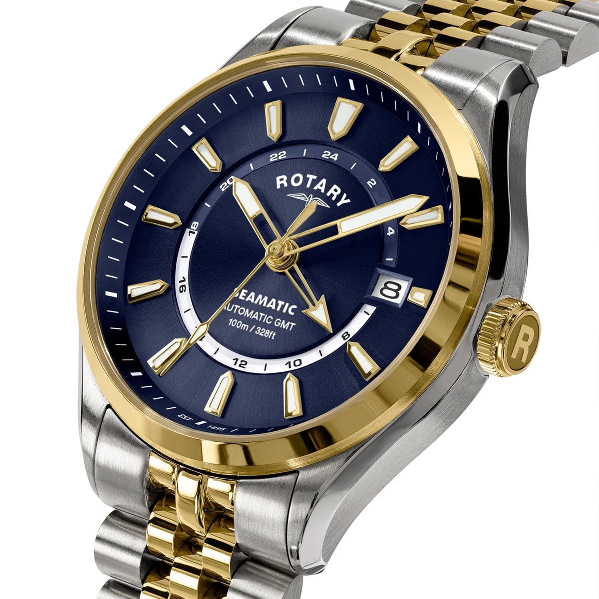Rotary Seamatic 100 GMT Automatic Blue Dial Watch