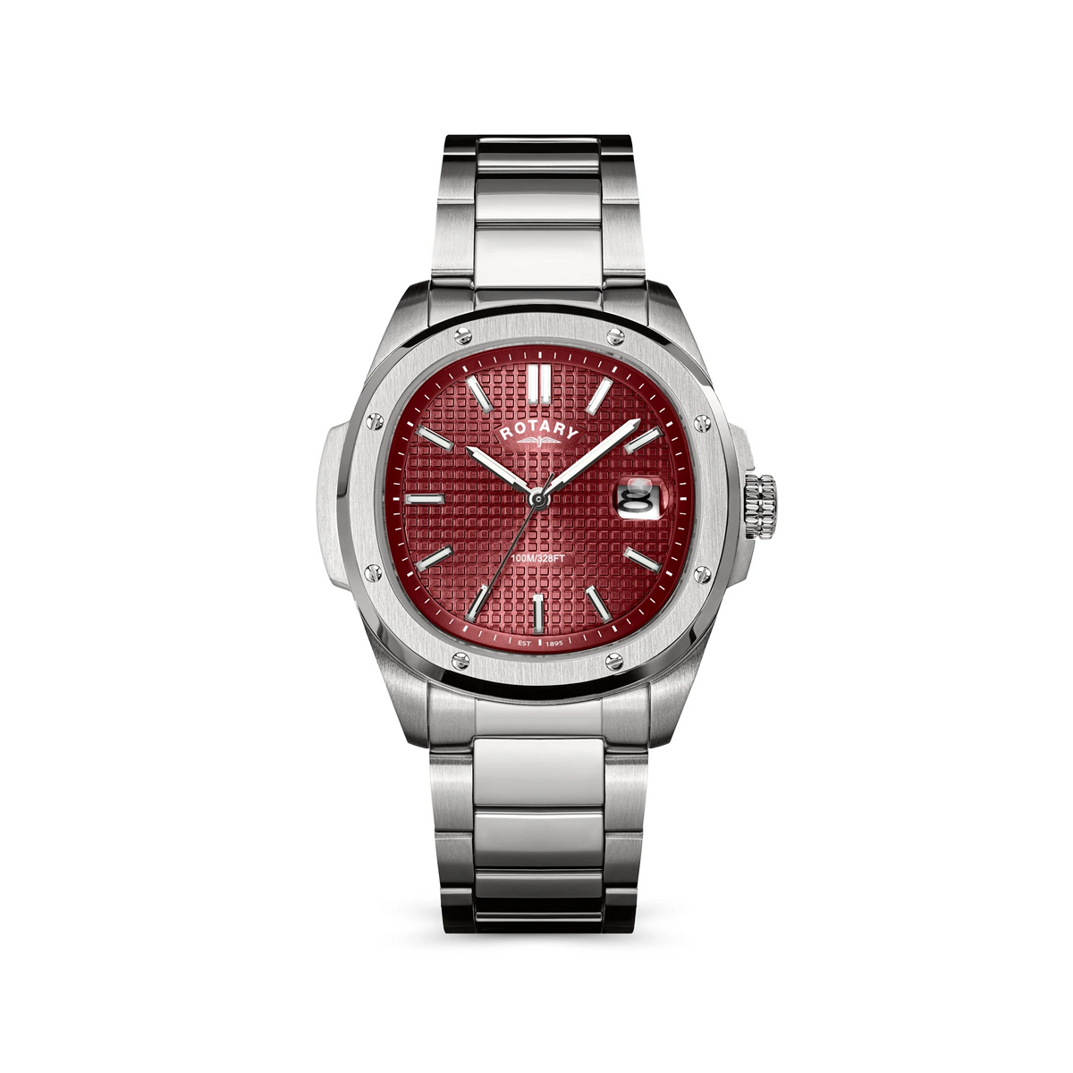Rotary Apex100 Watch With Red Dial