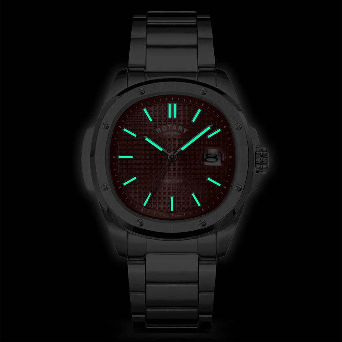 Rotary Apex100 Watch With Red Dial