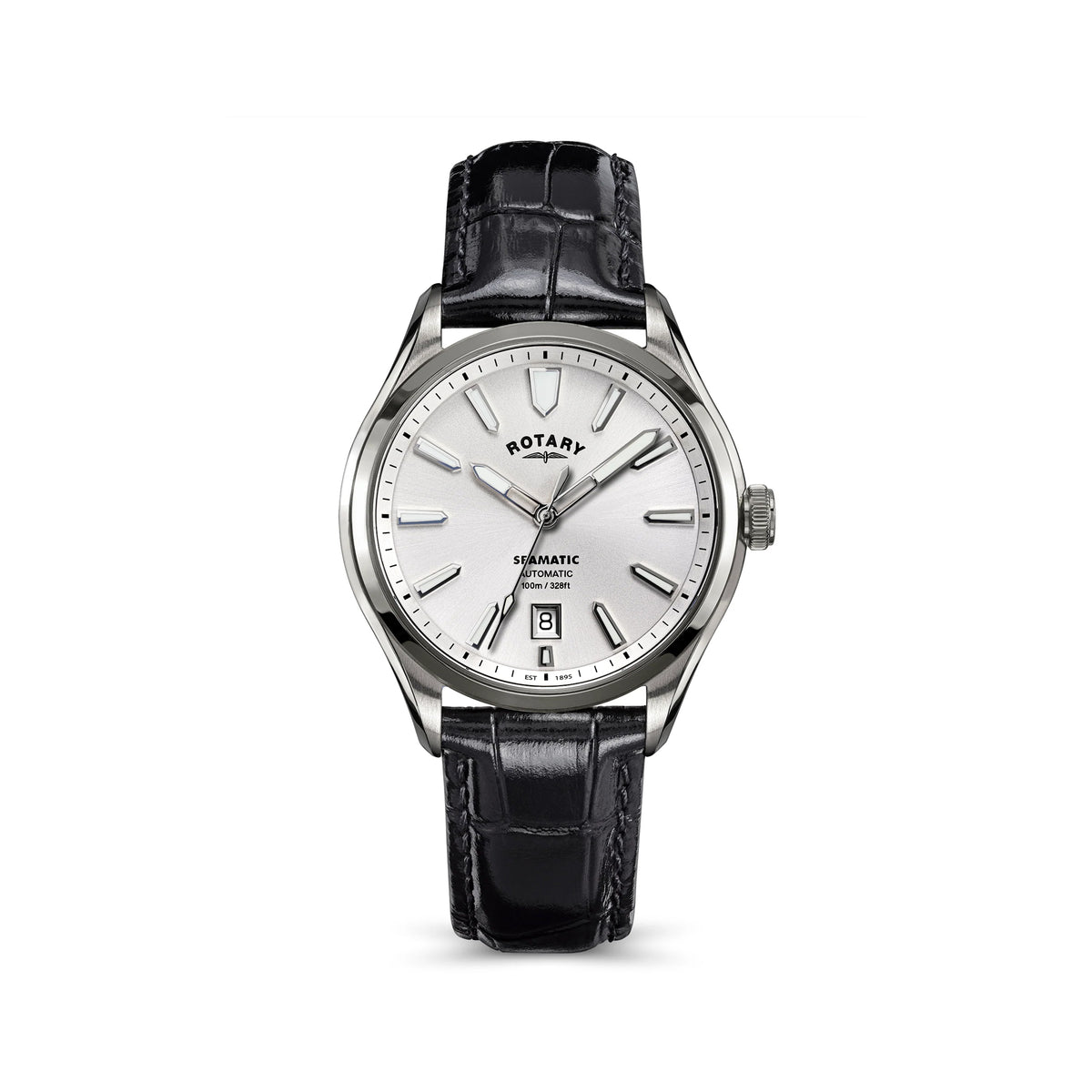 Rotary Seamatic 100 Automatic Watch With White Sunray Dial