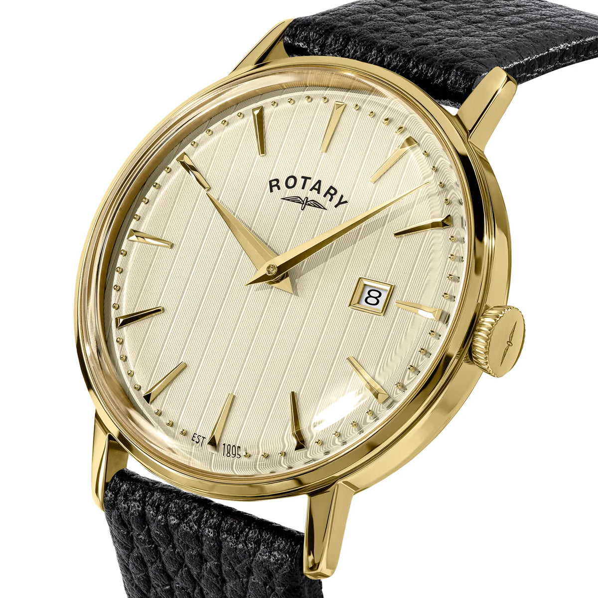 Rotary 1895 Gold PVD Watch With Champagne Dial